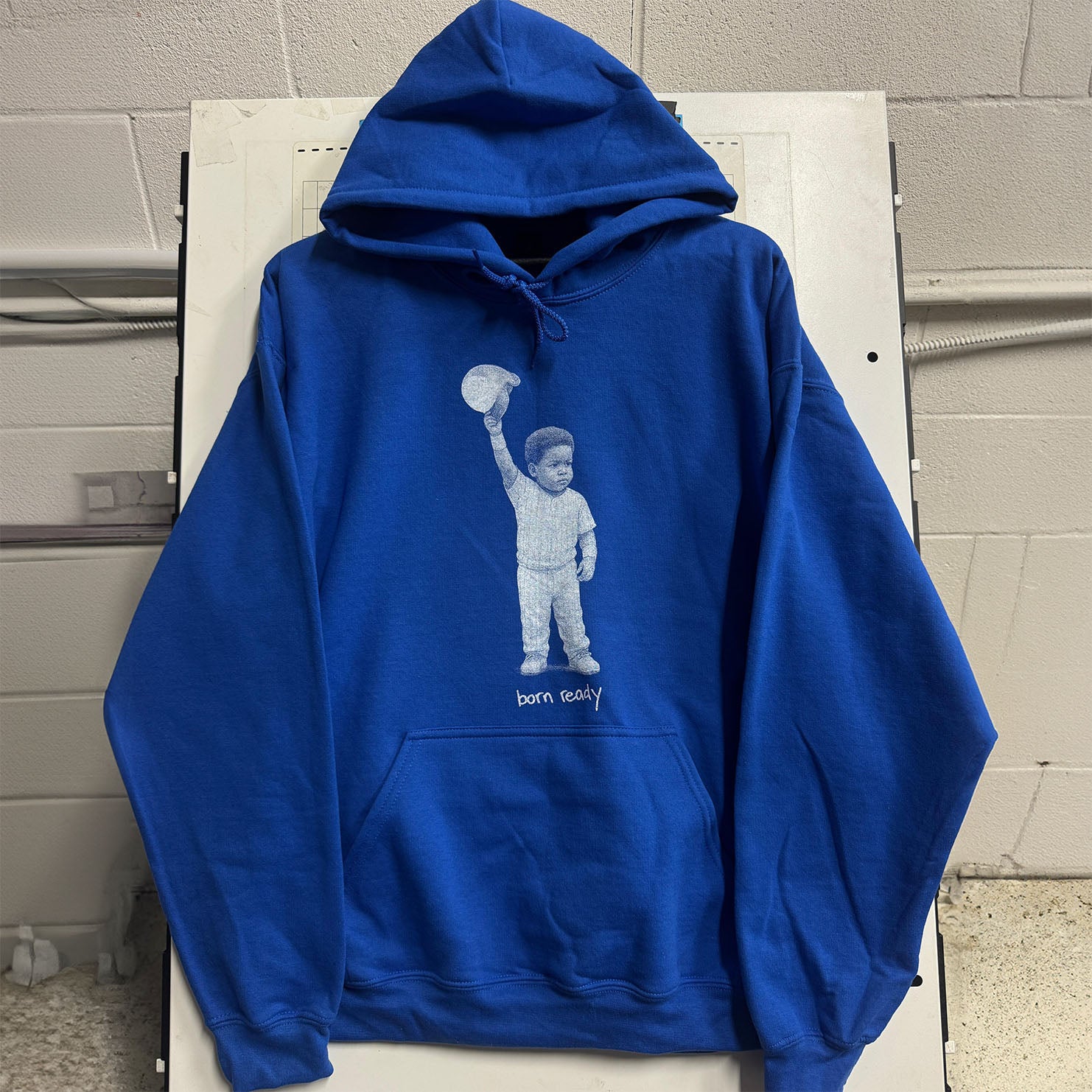 born ready hoodie - blue